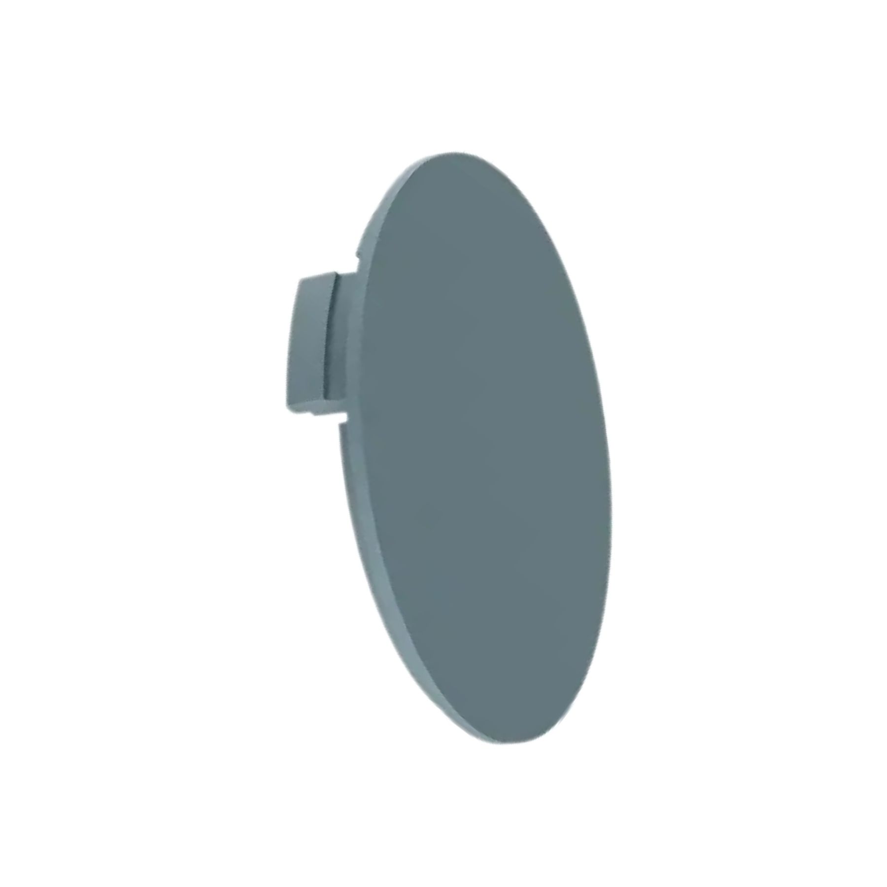 Tampão de PVC Cinza para caixa condulete em fundo branco